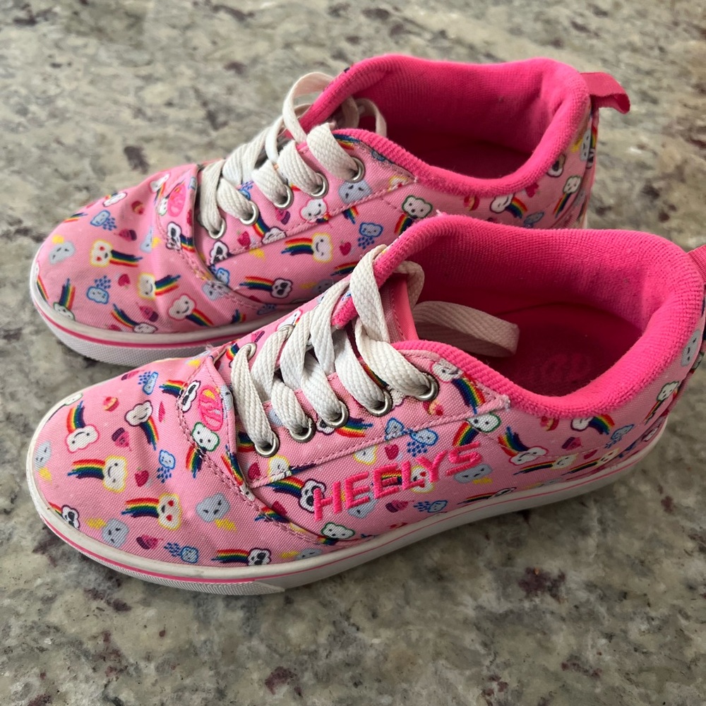 Heelys Kids Pink and White Patterned Sneakers